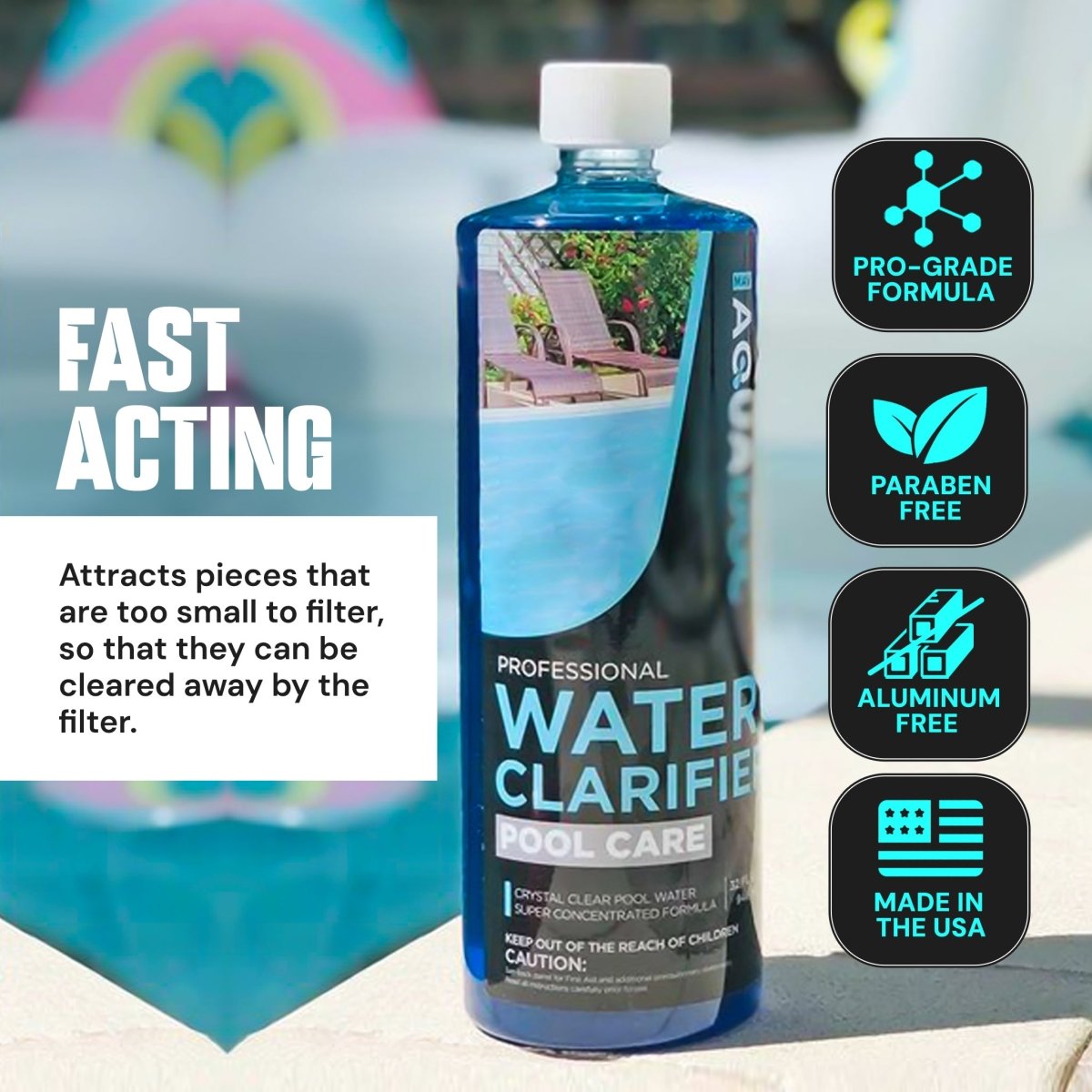 Clarificador de agua para piscinas