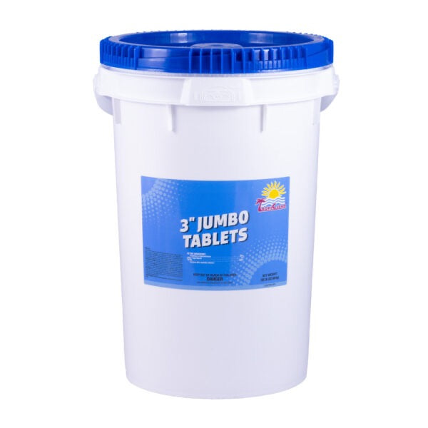 TropiClear® 50 LB Unwrapped 3" Chlorine Tabs - TC-350