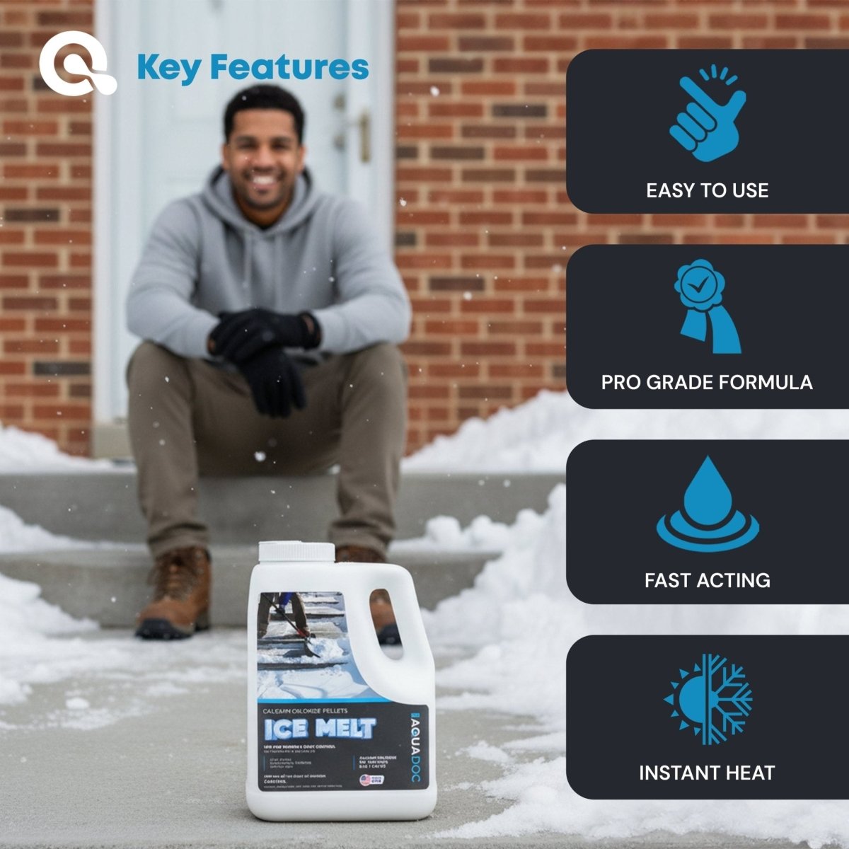 AquaDoc Ice Melt Safe for Concrete - Calcium Chloride