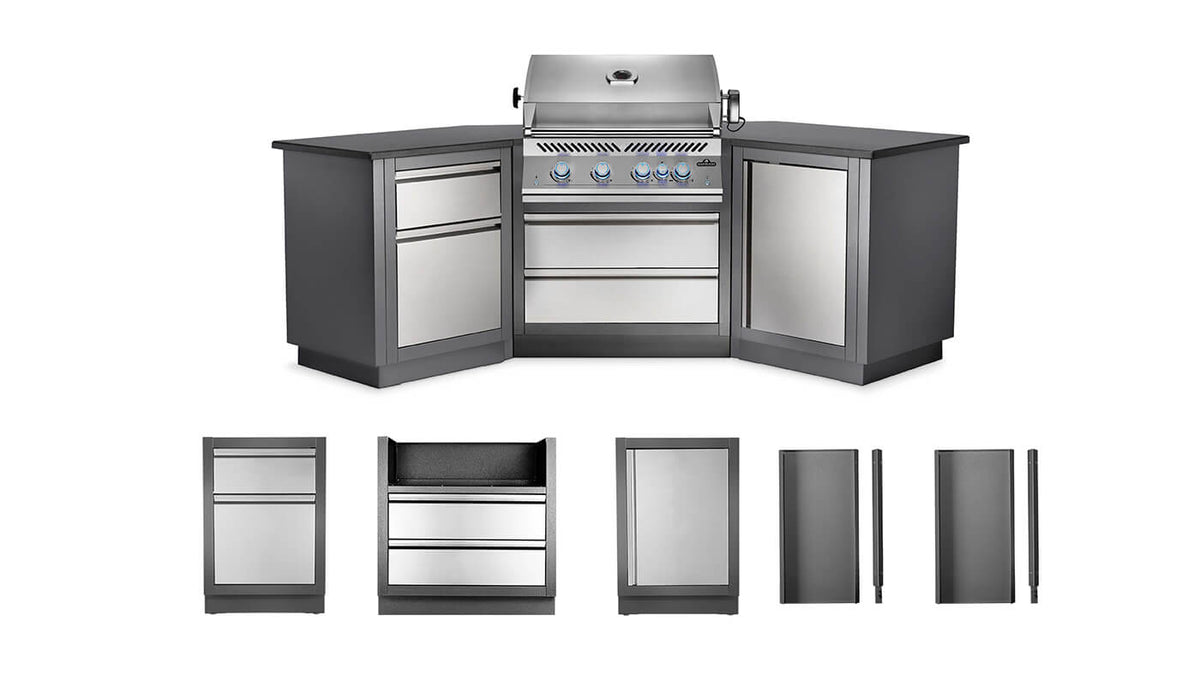 Patio Outdoor Kitchen Grill - Patio Elegance OASIS™ 200 with Built-in 700 Series 32" Gas Grill