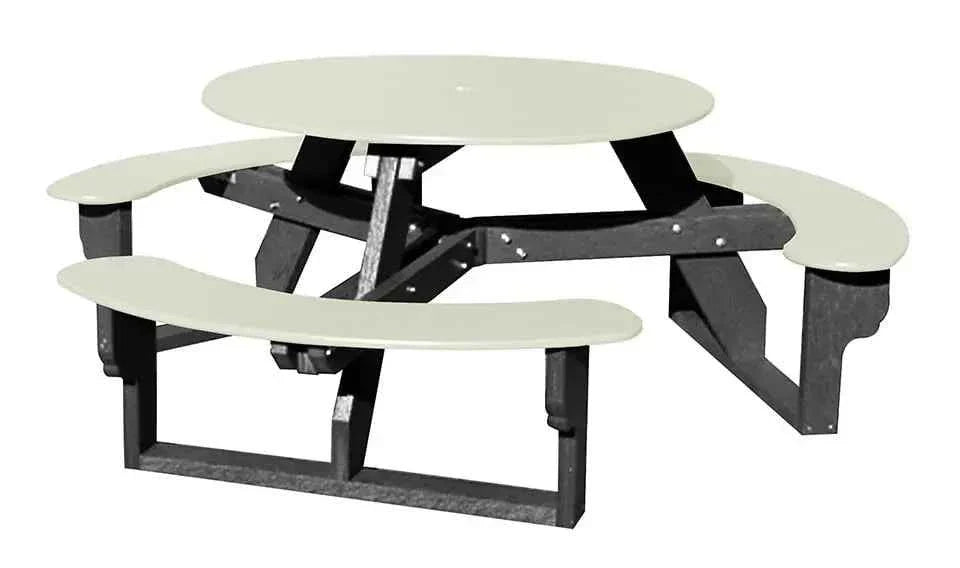 Open Round Table for Versatile and Customizable Outdoor Round Table Seating