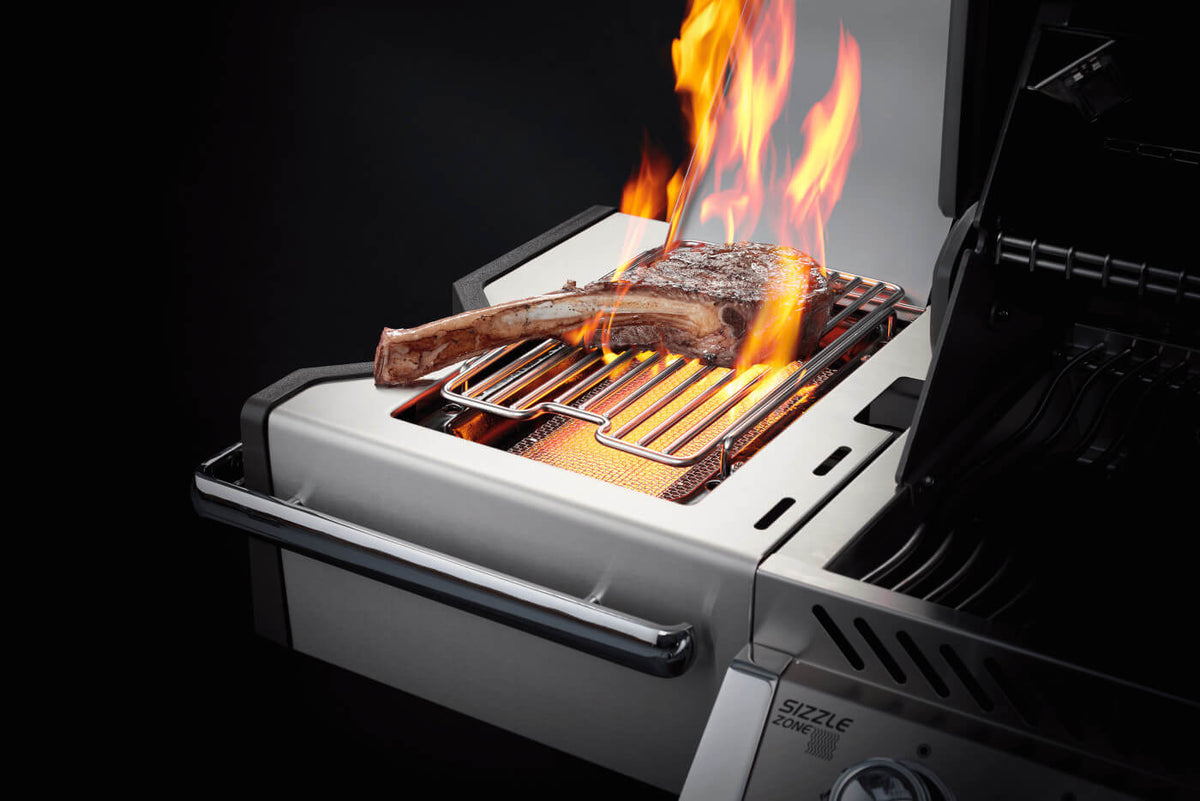Patio Elegance Parrilla de gas Prestige PRO 500 RSIB con quemadores infrarrojos laterales y traseros