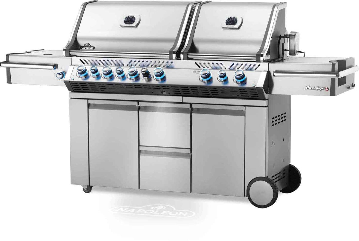 Parrilla de gas Patio Elegance Prestige PRO 825 RSBI con quemador lateral de potencia y características de infrarrojos