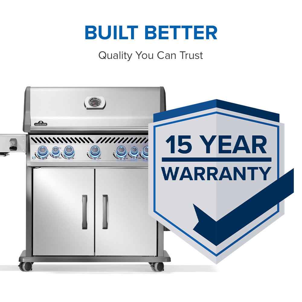 Patio Elegance Parrilla de gas Rogue PRO-S 625 RSIB con quemadores laterales y traseros infrarrojos