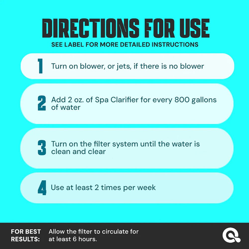 Clarificador de agua para spas y jacuzzis
