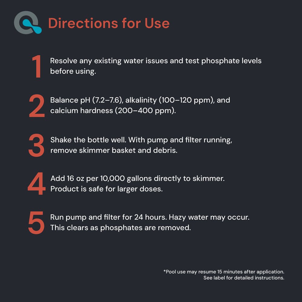 Phosphate Remover for Saltwater Pools