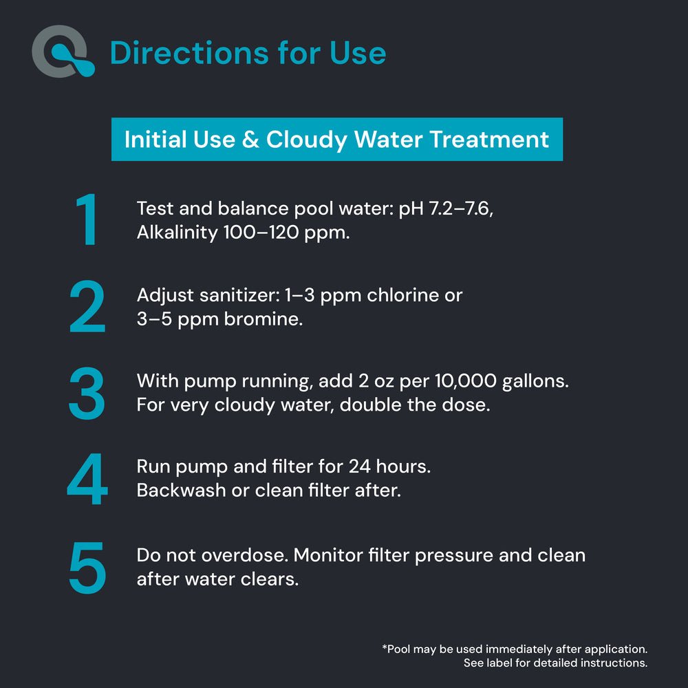 Clarificador de agua para piscinas de sal