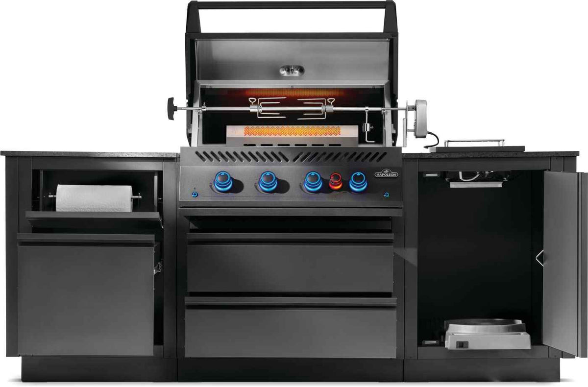 Cocina Exterior de Patio - Patio Elegance OASIS™ 300 con Parrilla de Gas Integrada Serie 700 de 32"
