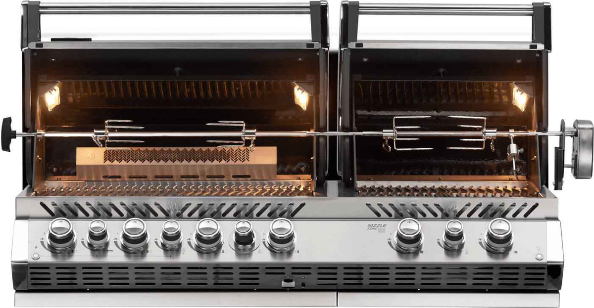 Parrilla de gas Patio Elegance - Prestige PRO™ 825 empotrada con quemador trasero infrarrojo