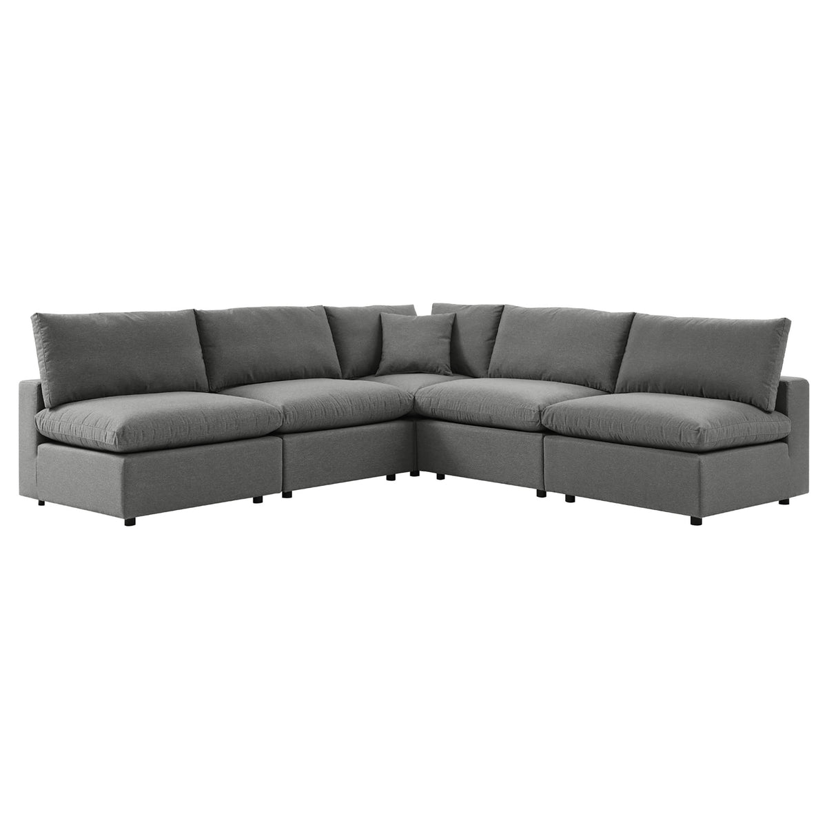 Juego de sofá seccional para exteriores Patio Elegance de Modway – Elegantes muebles de 5 piezas para patios
