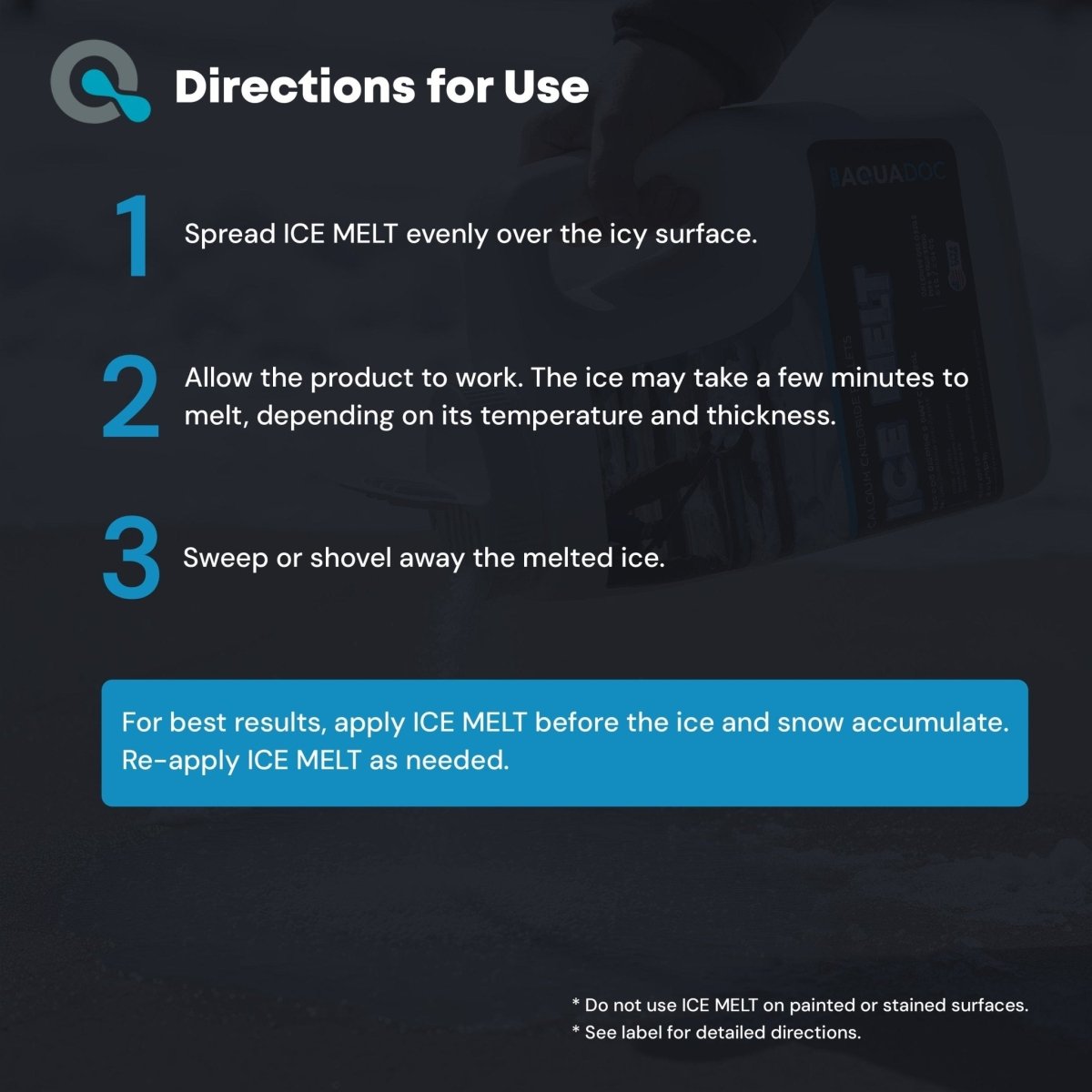 AquaDoc Ice Melt Safe for Concrete - Calcium Chloride