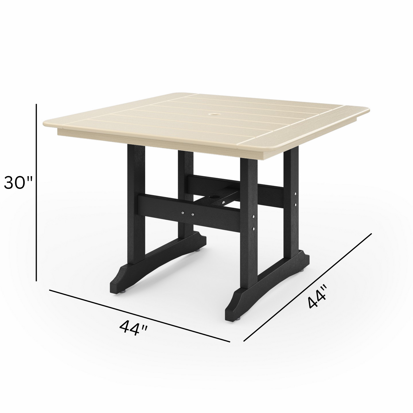 SoPoly 44" Savannah Square Dining Table