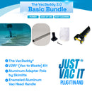 For Our Partners: The Basic Bundle with VacDaddy 2.0, V2W® Kit, Shallow Water Adapter, 29" Aluminum Adapter Pole, and Aluminum Vac Head Handle
