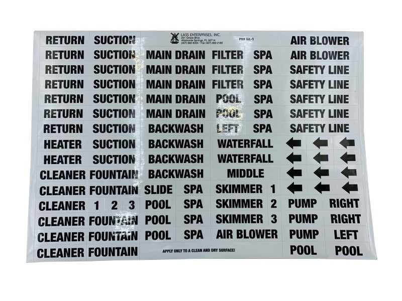 Pool Plumbing Layout Labels
